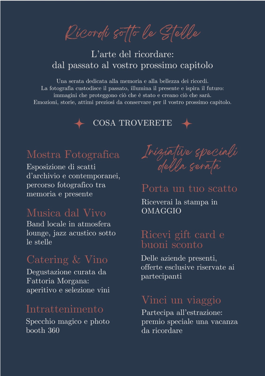 Grafica Ricordi sotto le Stelle